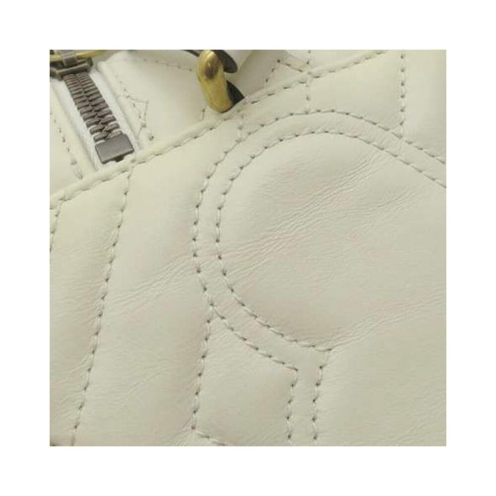 Pre Loved Gucci GG Marmont Mini Backpack 477643 Women White - Picture 8 of 8